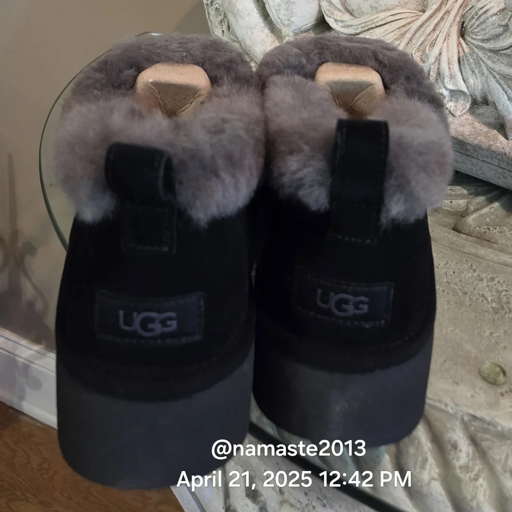 Ugg Nita Platform Suede Indoor Outdoor Slipper Designer Wool Blend #171 - Picture 11 of 16